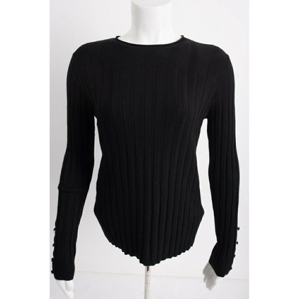 TopShop Womens Ribbed Sweater US 12 EU 44 Black